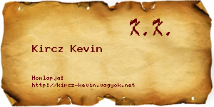 Kircz Kevin névjegykártya